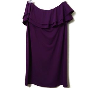 Donna Morgan  Strapless Ruffle Dress Purple Size 4